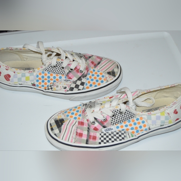 7.5 womans patchwork vans - Picture 1 of 4